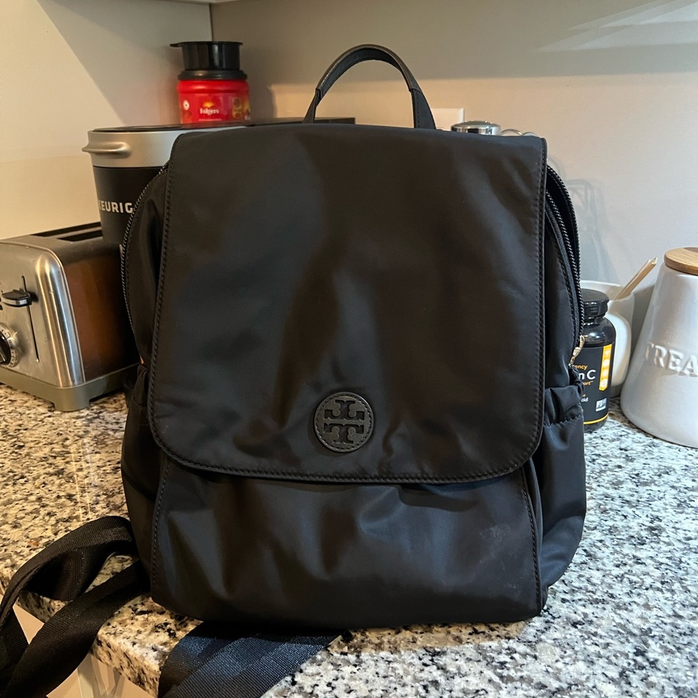Tory Burch Backpack Diaper Bag Black